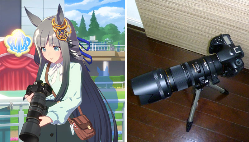 クロノジェネシスが使用しているPONY製のカメラとSONYのα77Ⅱ+SIGMA製の70-200mm(F2.8)望遠レンズ