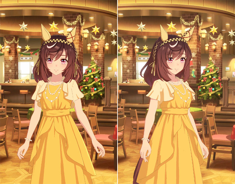 クリスマスイベントに登場するドレス姿の可愛いブエナビスタ