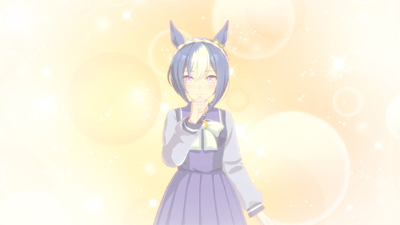 ストーリーイベント「Phantasmagoria～幻踏～」より、シンボリクリスエスの妄想の中のシーザリオ