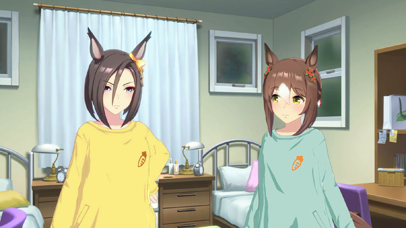 ファインモーションとルームメイトのエアグルーヴの部屋（ストーリーイベントより）