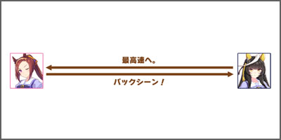 カルストンライトオのチーム競技場の掛け合いボイス