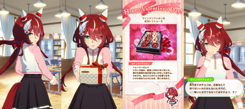 バレンタインデーにウインバリアシオンから貰った特別なチョコレート、紅玉トゥシューズ