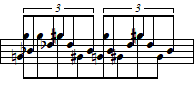 Hard-to-read sheet music in bar 36