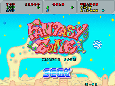 title screen of Fantasy Zone