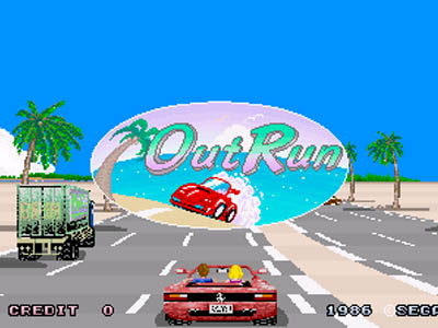 tela de título de OutRun