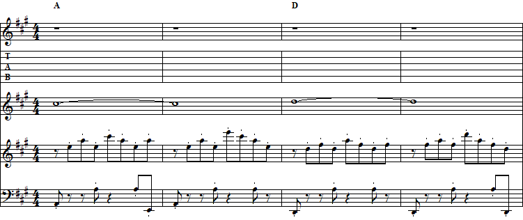 「メインBGM」のＡメロの楽譜