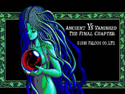 title screen of Ys2