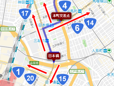 国道４号線の地図