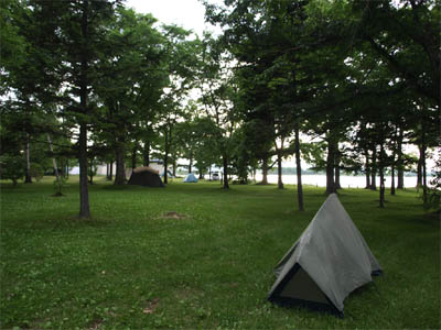 国道39号線の女満別の網走湖畔にある「女満別湖畔キャンプ場」