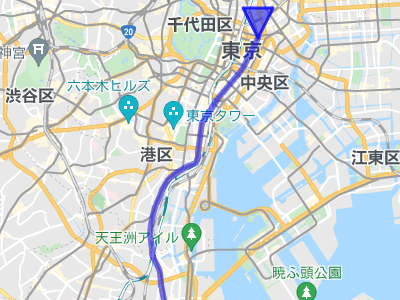 第一京浜こと国道15号線の都内の地図