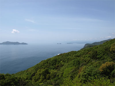 南阿波サンライン（徳島県道147号線）の展望台から見た綺麗な海