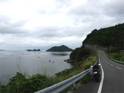 由良半島を一周している愛媛県道292号線と愛媛県道318号線