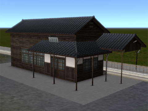 昭和の雰囲気が漂うＡ列車で行こう９の田舎駅の古い木造駅舎