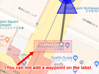 您無法點擊Google地圖的地點示例