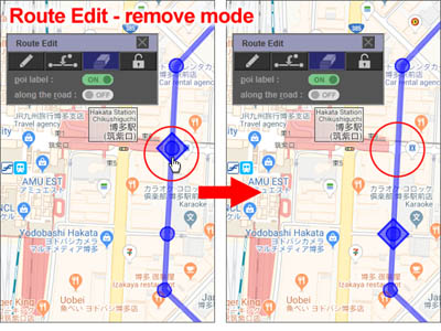 Cómo eliminar un waypoint en una ruta creada en Google Maps en modo eliminar