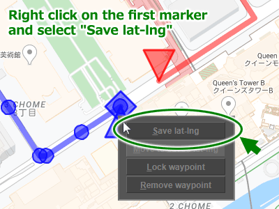 Google지도에 표시되는 웨이 포인트 (마커)의 좌표 저장