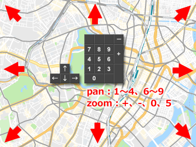 Shortcut keys for operating Google Maps with the keyboard