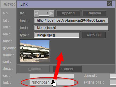 Link Dialog for editing external information