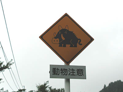 猪の交通標識