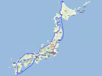 日本列島縦断ツーリングルート