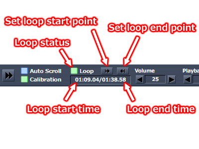 'Score Viewer'의 루프 제어판